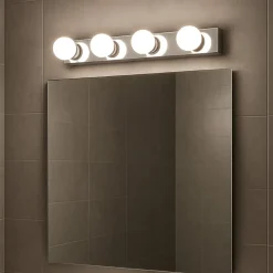 Applique da bagno moderno 4 luci cromo