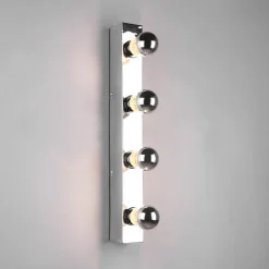 Applique da bagno moderno 4 luci cromo