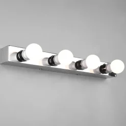 Applique da bagno moderno 4 luci cromo
