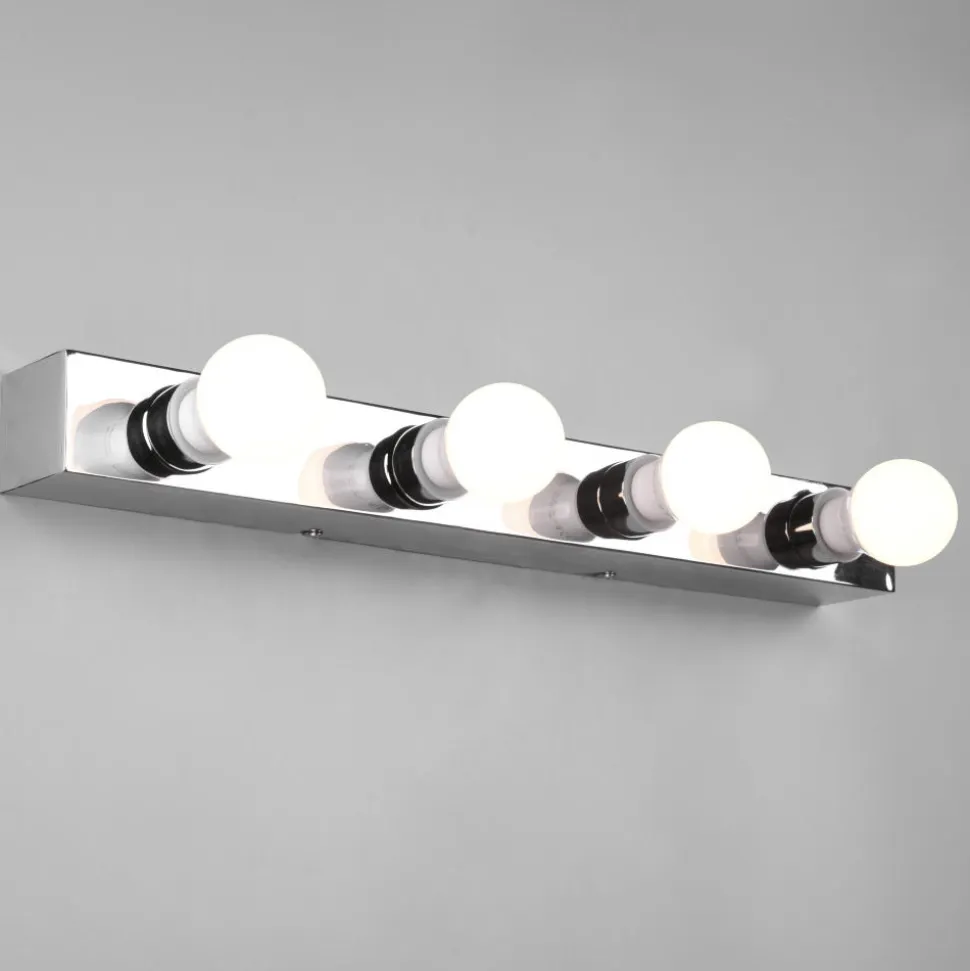 Applique da bagno moderno 4 luci cromo