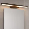 Applique da bagno moderno nera led 22w 3000k