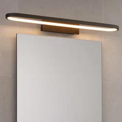 Applique da bagno moderno nera led 22w 3000k