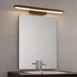 Applique da bagno moderno nera led 22w 3000k