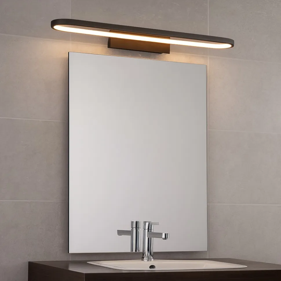 Applique da bagno moderno nera led 22w 3000k