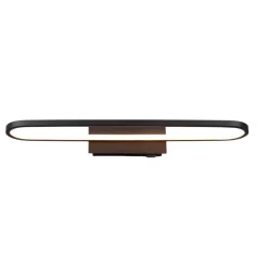 Applique da bagno moderno nera led 22w 3000k