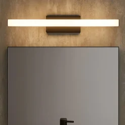 Applique da bagno moderno nera led 12w 3000k ip44