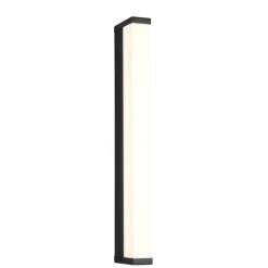 Applique da bagno moderno rettangolare nera led 6,5w 3000k