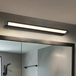 Applique da bagno nera led 15w 3000k 4000k dimmerabile luce orientabile