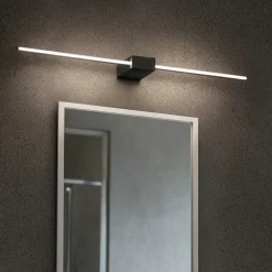 Applique da bagno nero led 13w 3000k ideal lux theo ap d075