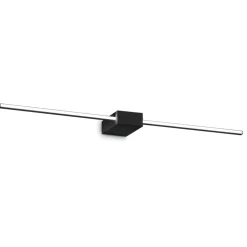 Applique da bagno nero led 13w 3000k ideal lux theo ap d075