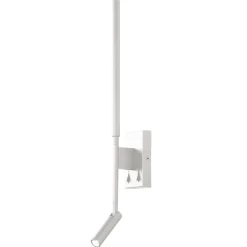 Applique da comodino bianco con luce da lettura led 9w 3000k