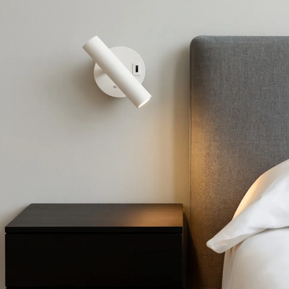 Applique da comodino bianco led 2w 3000 4000k vivida betu