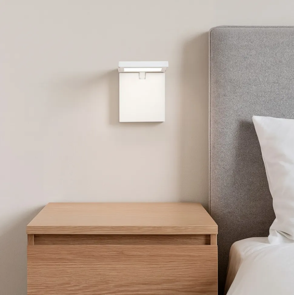Applique da comodino bianco led 10w 3000k perenz secret