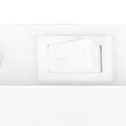 Applique da comodino con interruttore spot orientabile bianco nickel