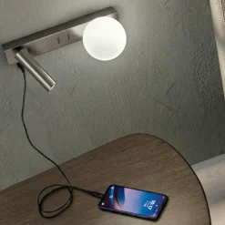 Applique da comodino fog perenz grigio per camera da letto