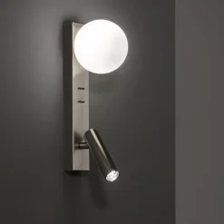 Applique da comodino fog perenz grigio per camera da letto