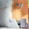 Applique da comodino luce orientabile 3000k cromo