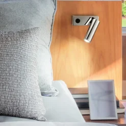 Applique da comodino luce orientabile 3000k cromo