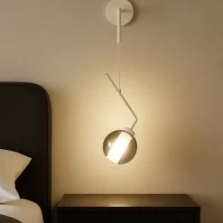 Applique da comodino luce pendente vetro bronzo v line top light