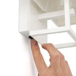 Applique da comodino marrone per camera da letto doppia luce con interruttore