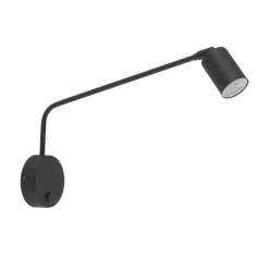 Applique da comodino nero braccio orientabile per camera da letto