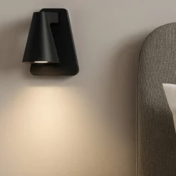Applique da comodino nero led con interruttore per camera da letto