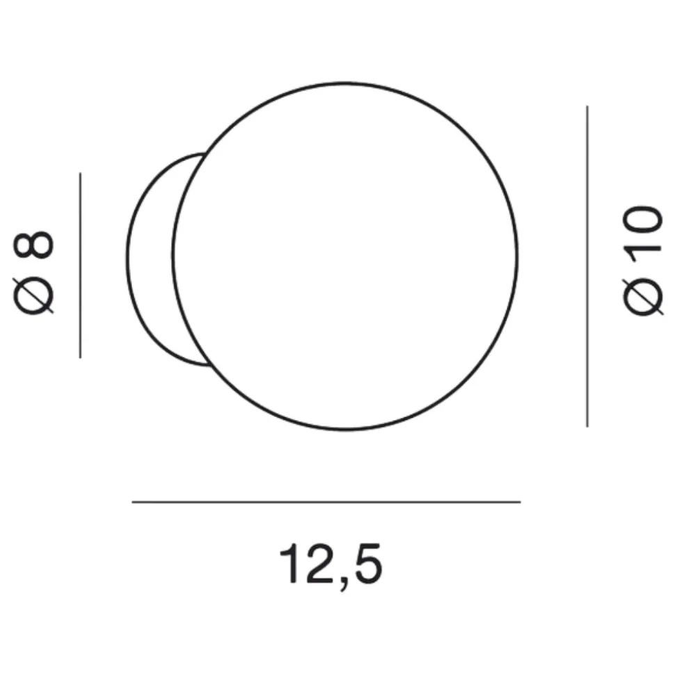 Applique da comodino nero per camera da letto maga perenz
