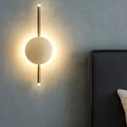 Applique da comodino oro camera da letto led 3000k ondaluce ap james