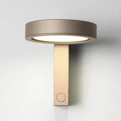 Applique da comodino vivida noxs sabbia orientabile led cct dimmerabile presa usb