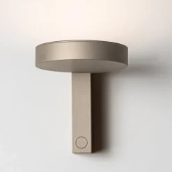 Applique da comodino vivida noxs sabbia orientabile led cct dimmerabile presa usb