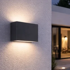Applique da esterno antracite led 7w cct ip65 perenz pocket