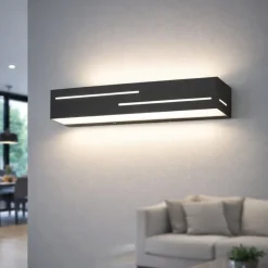 Applique da parete antracite rettangolare led 18w 3000k fabas luce bunny
