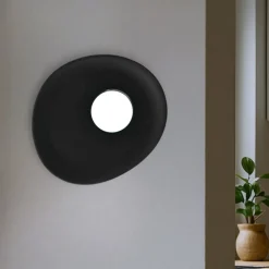 Applique da parete ceramica nera vivida reloaux