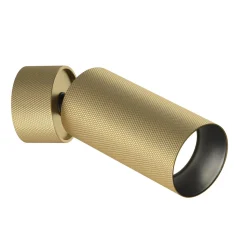 Applique da parete cilindro orientabile oro nero maytoni focus