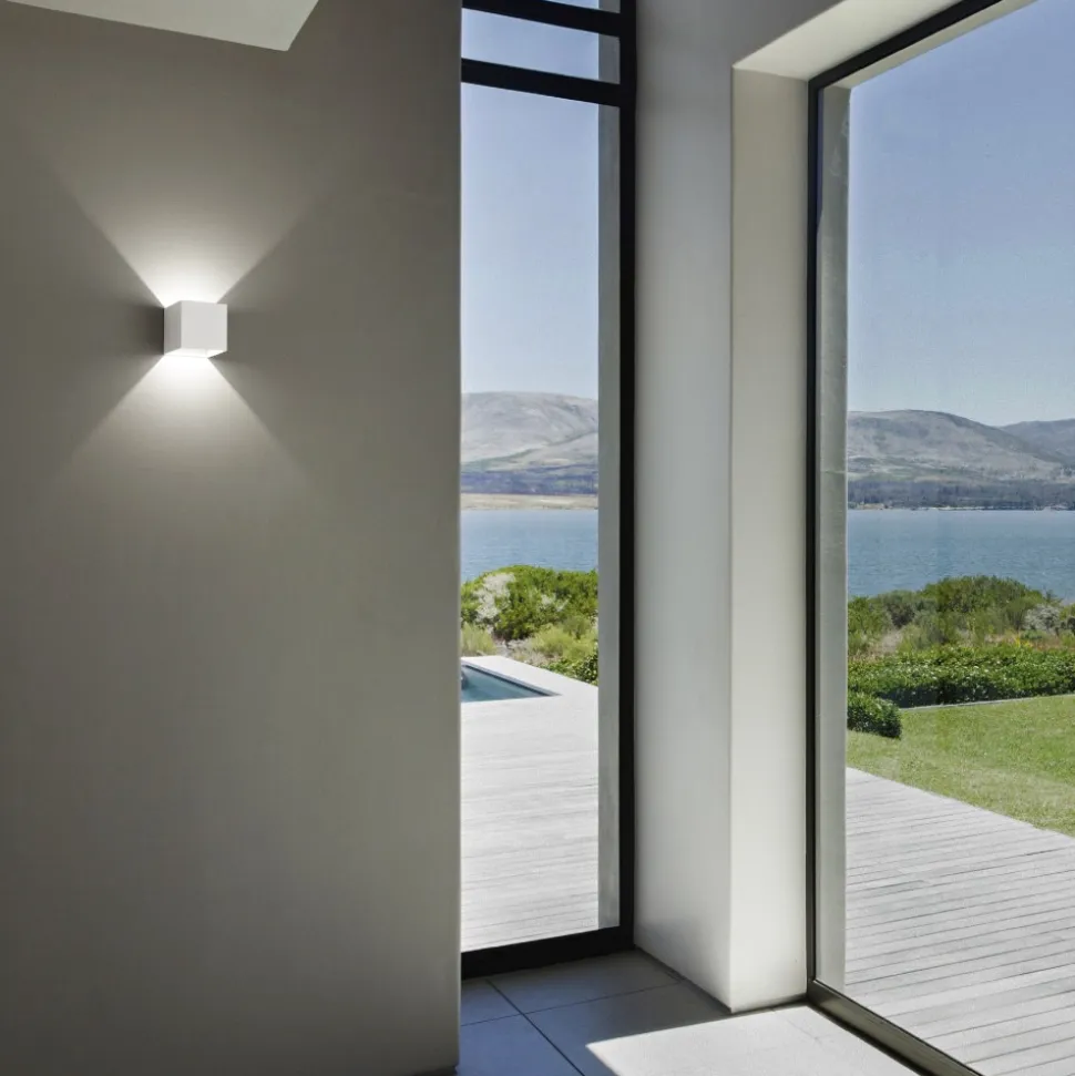 Applique da parete cubo led 10w 3000k isyluce bianco