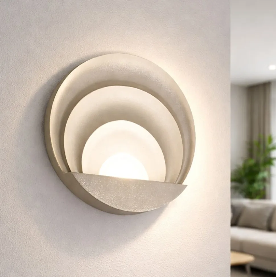 Applique da parete design moderna oro fabas luce sunrise led 29w 3000k