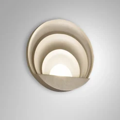 Applique da parete design moderna oro fabas luce sunrise led 29w 3000k