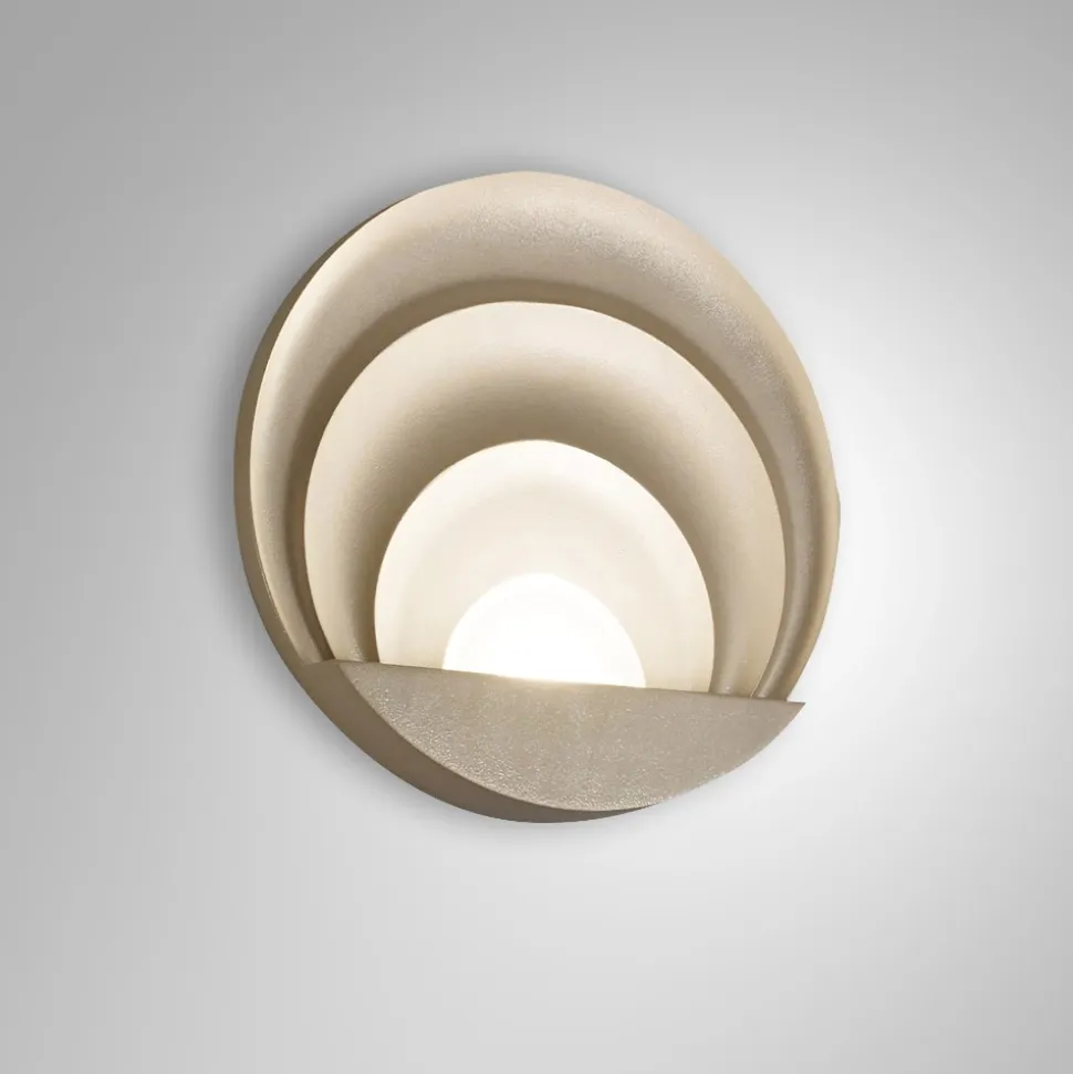 Applique da parete design moderna oro fabas luce sunrise led 29w 3000k