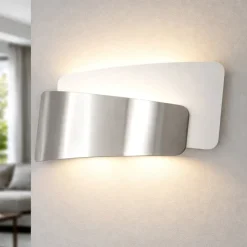 Applique da parete design moderna in vetro mettallo fabas luce slane