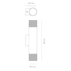 Applique da parete doppio fascio gu10 antracite vivida enigma