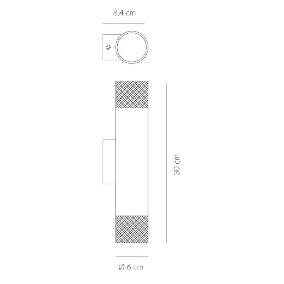 Applique da parete doppio fascio gu10 antracite vivida enigma