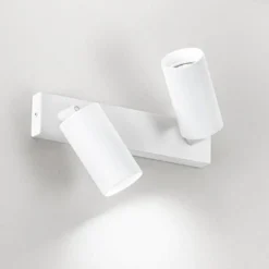 Applique da parete isyluce con spot orientabili bianco