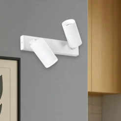 Applique da parete isyluce con spot orientabili bianco