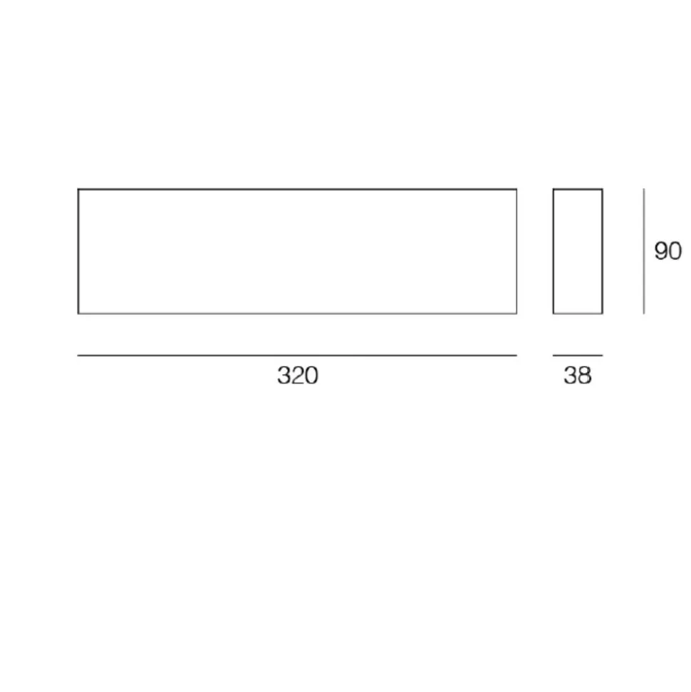 Applique da parete isyluce led 24w 3000k 4000k bianca rettangolare