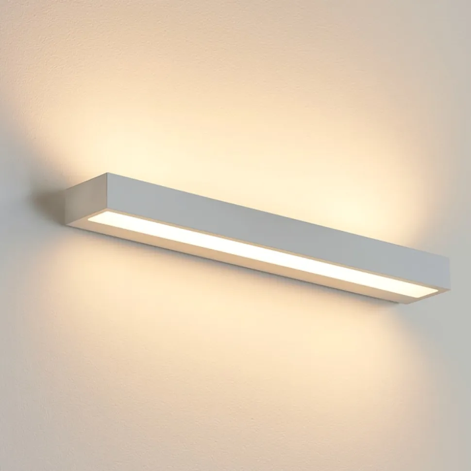 Applique da parete led 3000k bianca regolo linea light 61cm