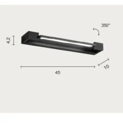 Applique da parete led 3000k bianca orientabile ondaluce milo