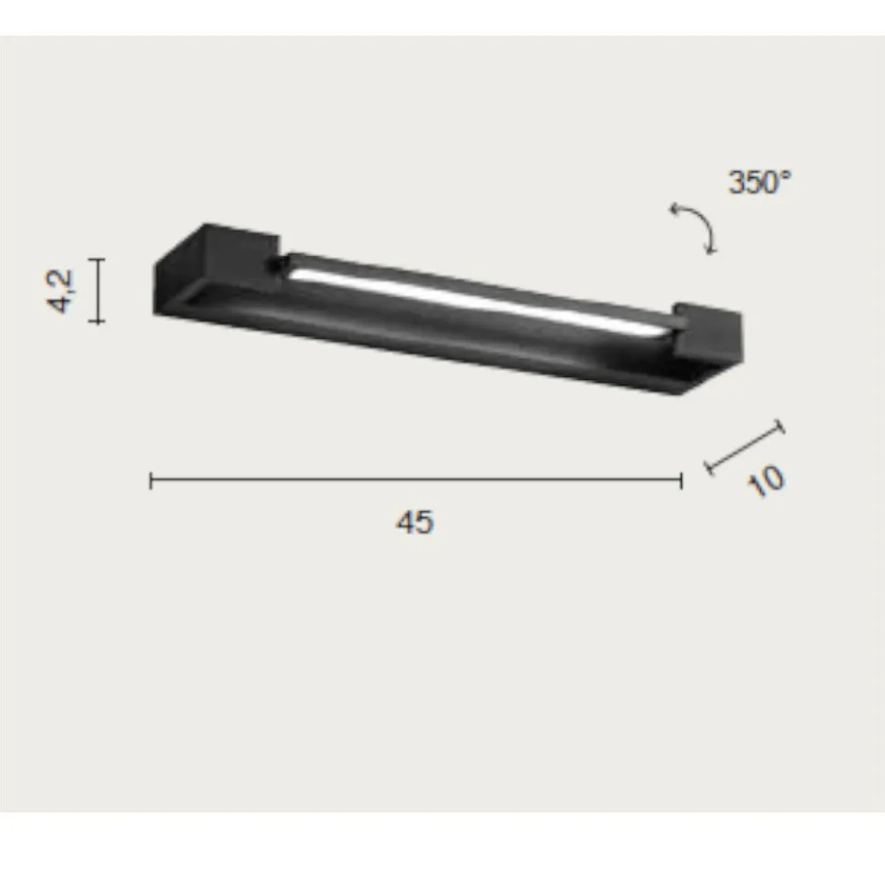 Applique da parete led 3000k bianca orientabile ondaluce milo