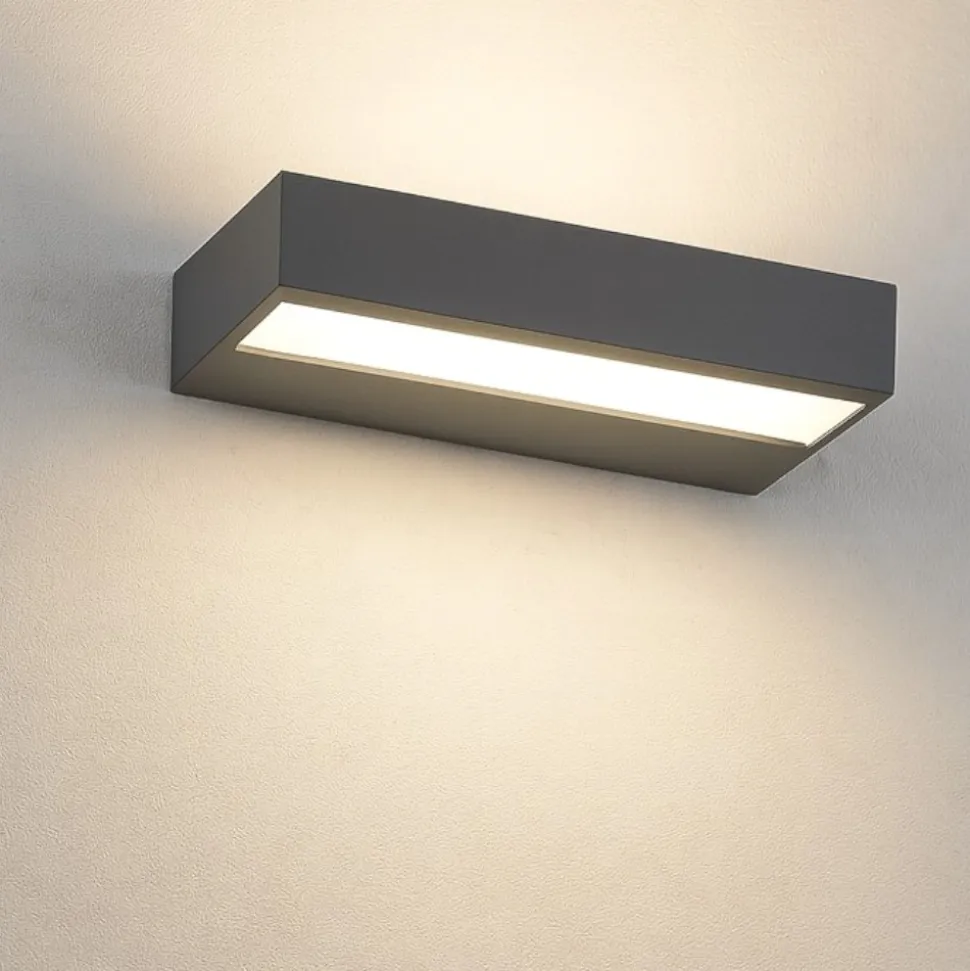Applique da parete led 3000k linea light regolo antracite