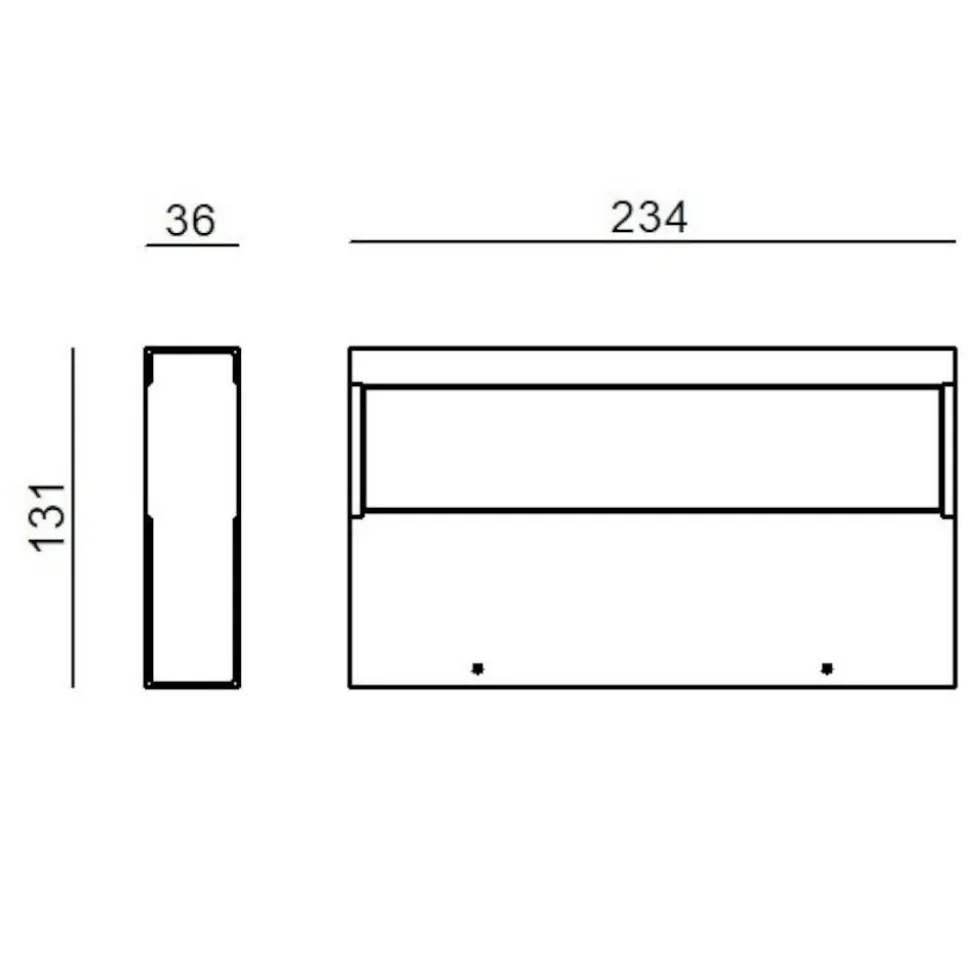 Applique da parete led 3000k linea light regolo antracite
