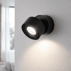 Applique da parete led 3000k nera orientabile vivida cyber